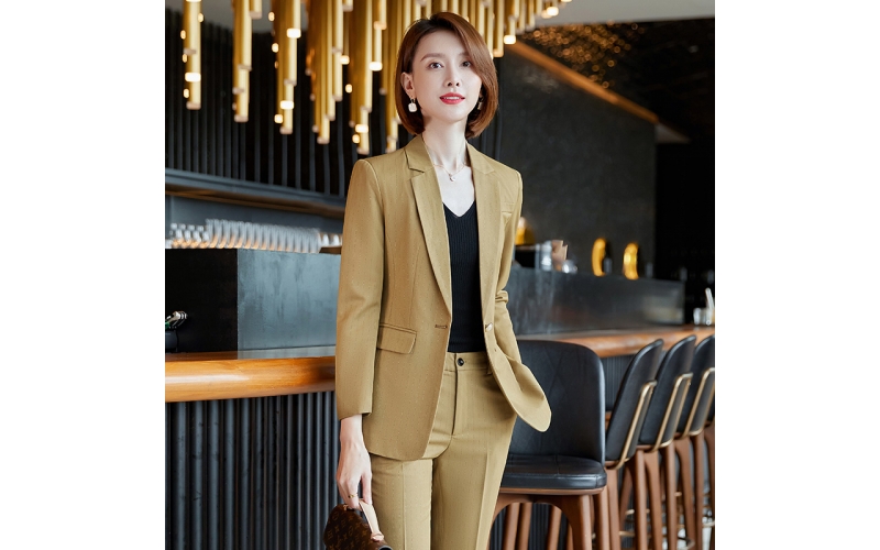 條紋一粒扣女西裝 職業(yè)女西服 時尚女裝 九分女西褲 SY102321
